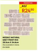 Mosaic Natural Grey Print Mix 29.5cmX34.6cm