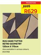 Rug Hand Tufted Retro Geometry 120 x 170cm