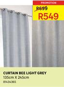 Curtain Bee Light Grey 135 x 245cm