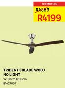 Trident 3 Blade Wood (No Light)
