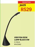 USB Pisa Desk Lamp Black 5W