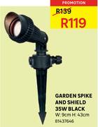 Garden Spike And Shield 35W Black
