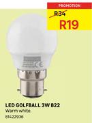 LED Golfball 3W B22 