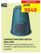 Compost Bin 220L First Dutch 
