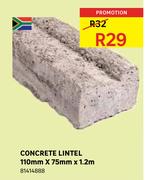 Concrete Lintel 110mm x 75mm x 1.2m