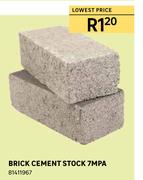 Brick Cement Stock 7MPA
