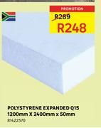 Polystyrene Expanded Q15 1200mm x 2400mm x 50mm