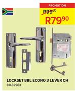Lockset BBL Econo 3 Lever CH
