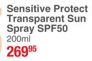 Eucerin Sun Protection Sensitive Protect Transparent Sun Spray SPF50-200ml