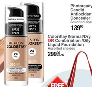 Revlon ColorStay Normal/Dry Or Combination/Oily Liquid Foundation Assorted Shades-Each