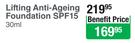 BidNike Lifting Anti-Ageing Foundation SPF15-30ml