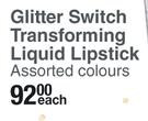 Lotie Glitter Switch Transforming Liquid Lipstick (Assorted Colours)-Each