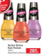 Sinful Shine Nail Polish (Assorted Colours)-15ml Each