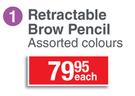 Julience Retractable Brow Pencil (Assorted Colours)-Each