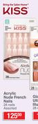 Kiss Acrylic Nude French Nails Assorted-28 Nails