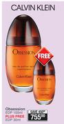 Obsession EDP 100ml + Free EDP 30ml