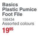 Basics Plastic Pumice Foot File Assorted Colours