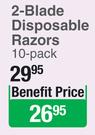 Max Shave 2 Blade Disposable Razors-10 Pack