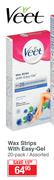 Veet Wax Strips With Easy Gel-20 Pack