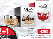 Olay Total Effects Whip Or Regenerist Whip With Or Without SPF-50ml Each