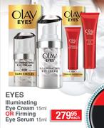 Olay Eyes Illuminating Eye Cream 15ml Or Firming Eye Serum 15ml-Each
