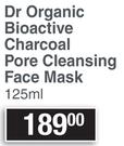 Dr Organic Bioactive Charcoal Pore Cleansing Face Mask-125ml