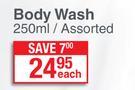 Johnson's Body Wash-250ml Each
