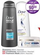 Dove Shampoo 400ml Or Conditioner 350ml/355ml Or Treatment Mask 200ml-For 2