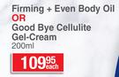 Nivea Q10 Firming + Even Body Oil Or Good Bye Cellulite Gel Cream-200ml Each