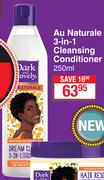 Dark And Lovely Au Naturale 3 In 1 Cleansing Conditioner-250ml Each