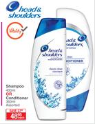 Head & Shoulders Shampoo 400ml Or Conditioner 360ml-Each