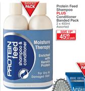 Protein Feed Shampoo + Conditioner Banded Pack-2x400ml Per Pack