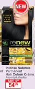 Renew Intense Naturals Permanent Hair Colour Creme (Assorted Shades)