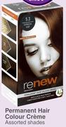 Renew Permanent Hair Colour Creme (Assorted Shades)-For 2