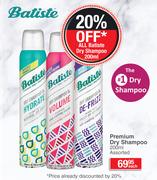 Batiste Premium Dry Shampoo-200ml Each