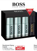 Boss Hugo Boss Deodorant Spray 4 Pack-Per Pack