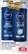 Nivea Men Anti Dandruff Shampoo Or 2 In 1 Shampoo & Conditioner-400ml Each