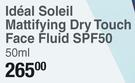 Vichy Ideal Soleil Mattifying Dry Touch Face Fluid SPF50-50ml