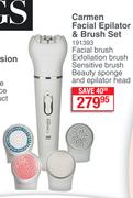 Carmen Facial Epilator & Brush Set