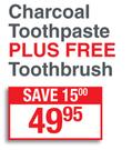 White Glo Charcoal Toothpaste Plus Free Toothbrush