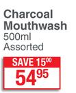 White Glo Charcoal Mouthwash-500ml Each