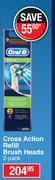Oral-B Cross Action Refill Brush Heads-2's Per Pack