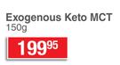 NPL Exogenous Keto MCT-150g Each