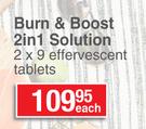 Tony Ferguson Burn & Boost 2 In 1 Solution Effervescent Tablets-2x9's Each