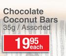 Tony Ferguson Chocolate Coconut Bars-35g Each