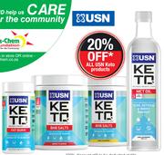 USN Keto BHB Salts (Unflavoured)-142g Each