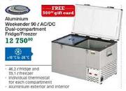 National Luna Aluminium Weekender 90L AC/DC Dual-Compartment Fridge/Freezer