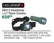 LED Lenser SEO 3 Headlamp + L7 Torch Combo