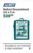Alnet Netted Groundsheet-3.6 x 3m