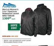 Capestorm Men's & Women's 3-in-1 Spectrum Waterproof Jacket-Each